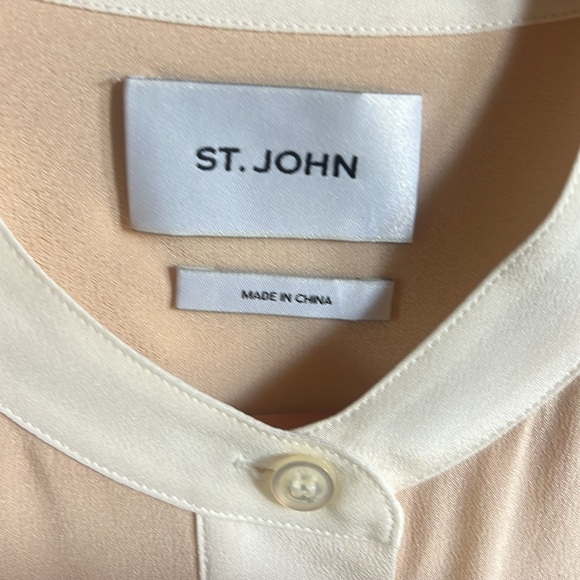 St John Silk Blouse in Peach Size 8 - Picture 3 of 5